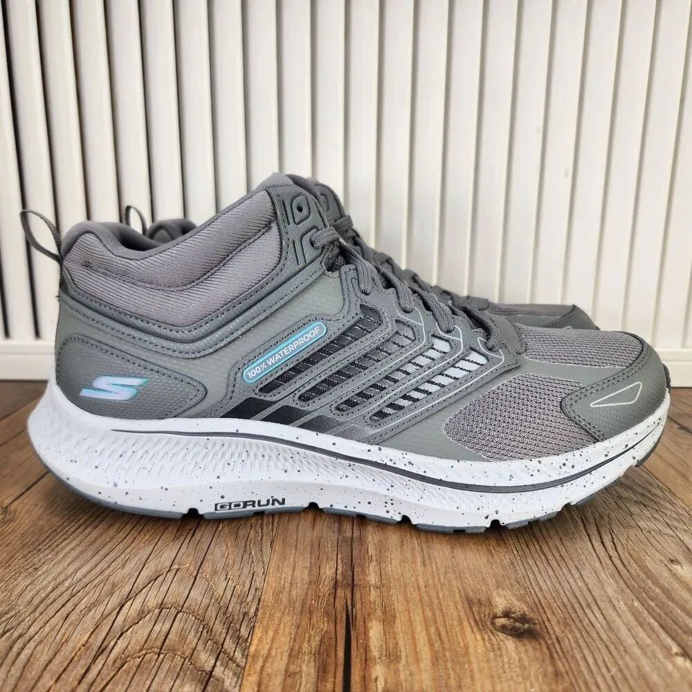 Skechers Go Run Trail Altitude Womens Sz 9 Charcoal Waterproof Hiking Shoes Mid